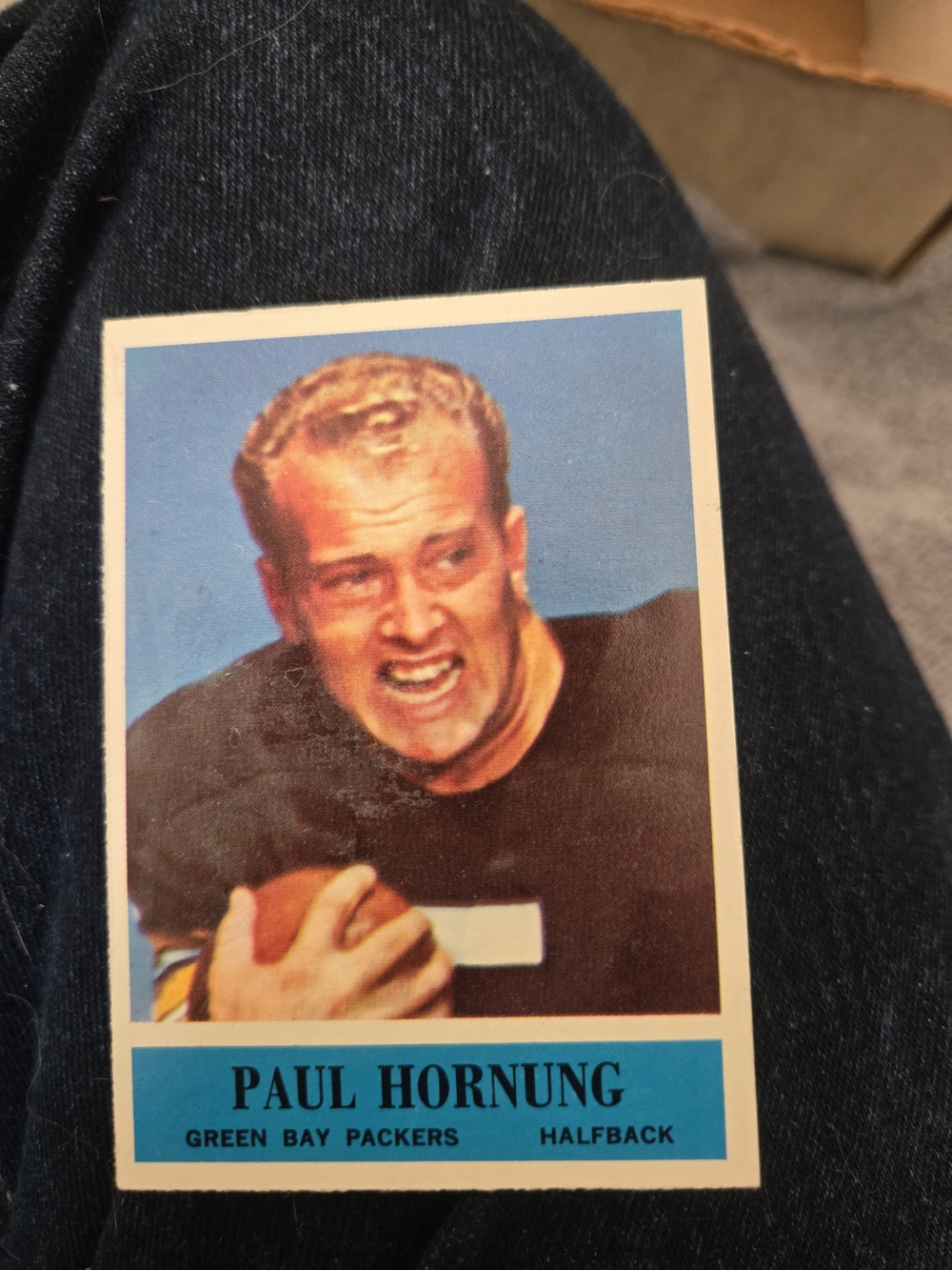 Vintage Football Trading Card - Blue